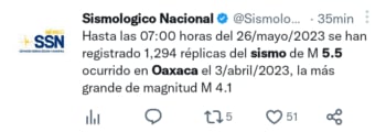 Sismo magnitud 5.5 Oaxaca
