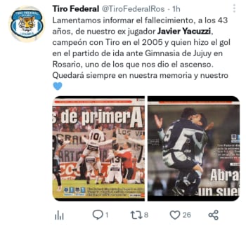 Muere exjugador Javier Yacuzzi