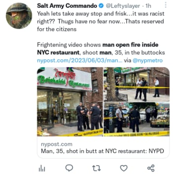 Hombre abre fuego restaurante