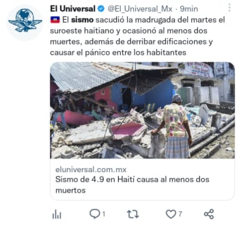 Muestran imágenes de los desastres que dejó el terremoto