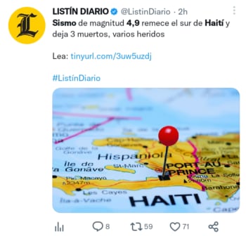 Sismo magnitud 4.9 Haití