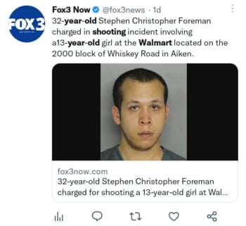 Tiroteo Walmart niña herida