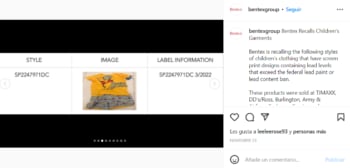 ¿Qué indicó Bentex?