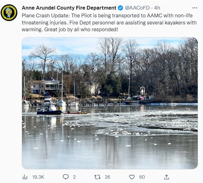 Accidente avioneta Maryland: ¿No hay daños?