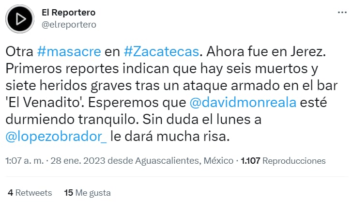 Sicarios atacan bar Zacatecas: ¿Lo escucharon en toda la localidad?