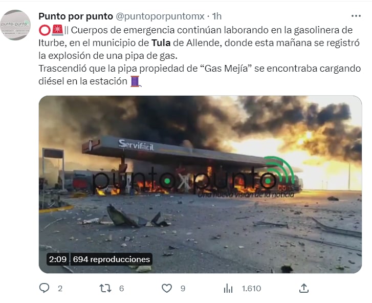 EN LLAMAS. Se registra incendio en gasolinería de Tula de Allende, Hidalgo, México y las autoridades confirman qué sucedió