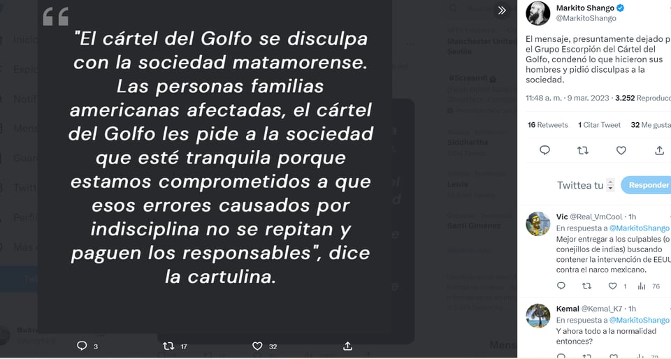 ¿Qué dicen la carta?