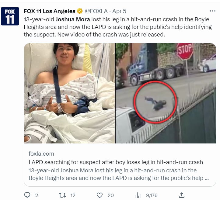 Joshua Mora accidente California: ¿Qué hizo la familia?