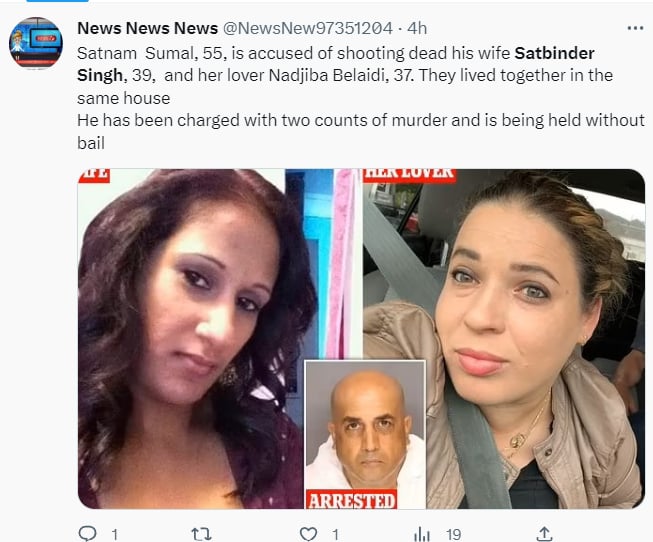 MAN MURDERED HIS WIFE AND LOVER AT HOME
