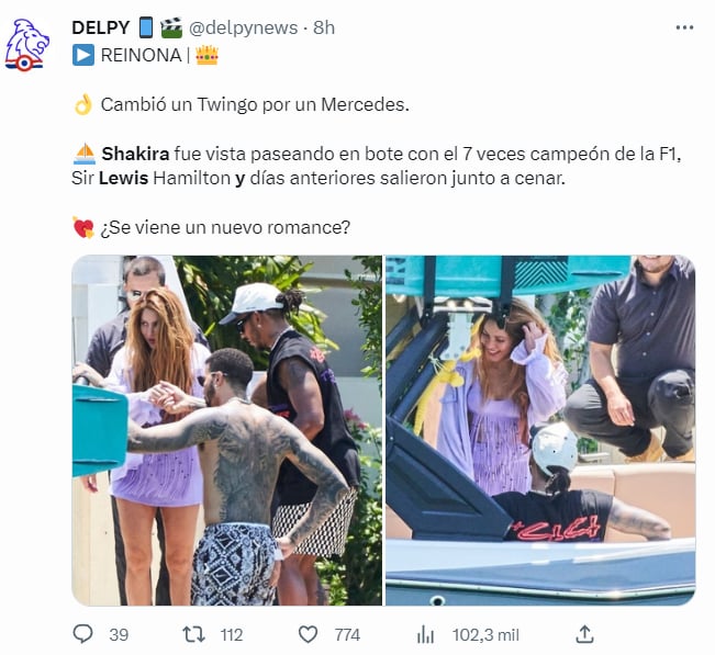 SHAKIRA CONQUISTA LA PISTA DE LA F1