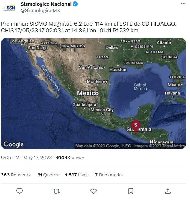 TEMBLOR IMPACTA EN MÉXICO