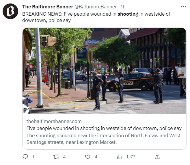 Tiroteo centro Baltimore: ¿No eran objetivos activos?