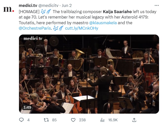¿Qué ocurrió con la compositora?