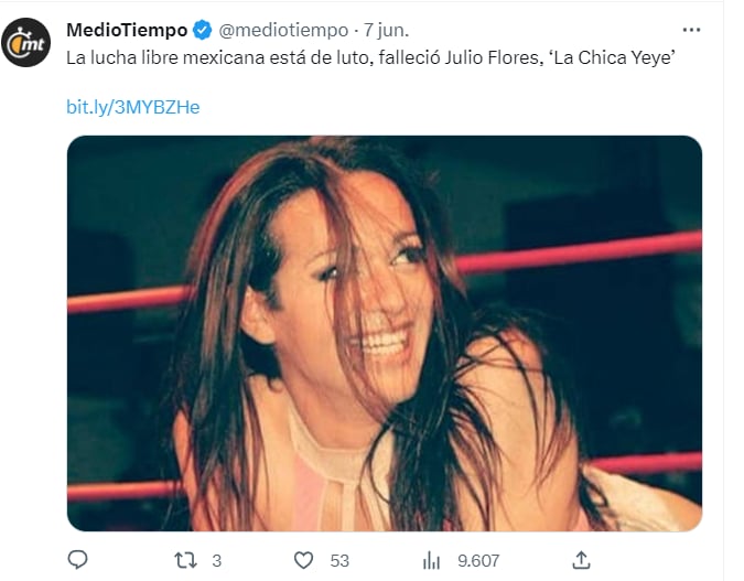 Muere luchadora Chica Yeye: ¿Qué pasó con 'Yeye'?
