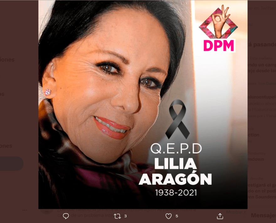 Lilia Aragón causes death: A widely mentioned hypothesis