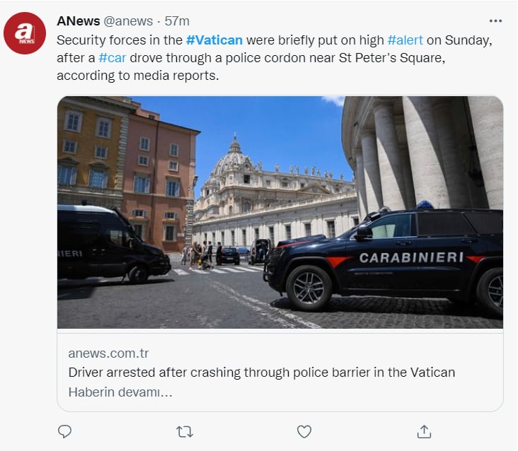 Guardias disparan vehículo Vaticano: ¿Intentó escapar?