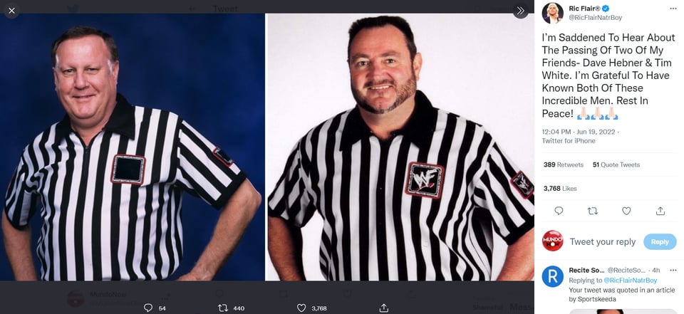 Muere árbitro Tim White: ¿En qué año salió de la WWE?