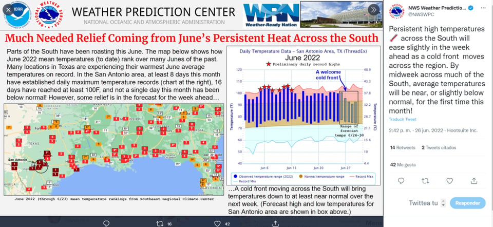 Pronóstico tormentas junio EEUU: ¿Una semana calurosa?