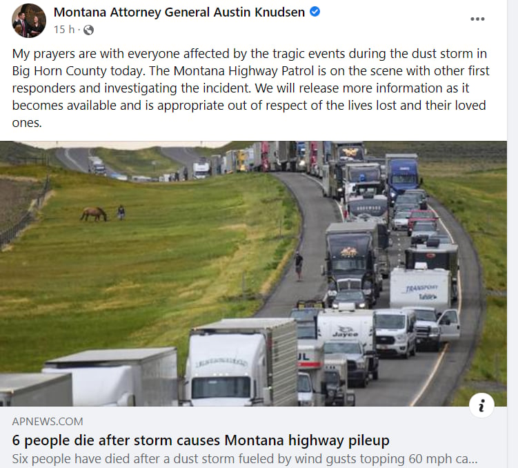 Accidente Montana confirman víctimas: ¿Qué dijo el Fiscal General?
