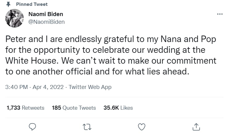 Nieta Biden boda: ¿Cuándo ocurrirá el evento?
