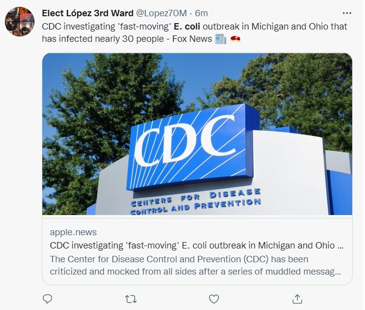 CDC advertencia E Coli: ¿Cómo se está llevando a cabo la investigación?
