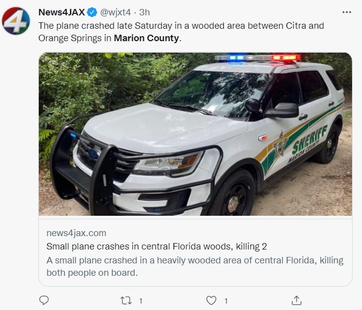 Accidente aéreo Florida: ¿A qué hora ocurrió el incidente?