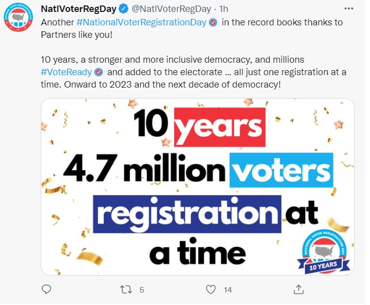 ¡SE CELEBRE EL DÍA NACIONAL DE REGISTRO DE VOTANTES!