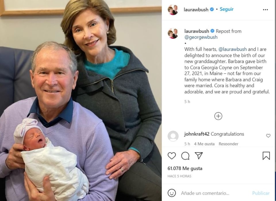 George Bush Brags Baby: Near Where They Got Married