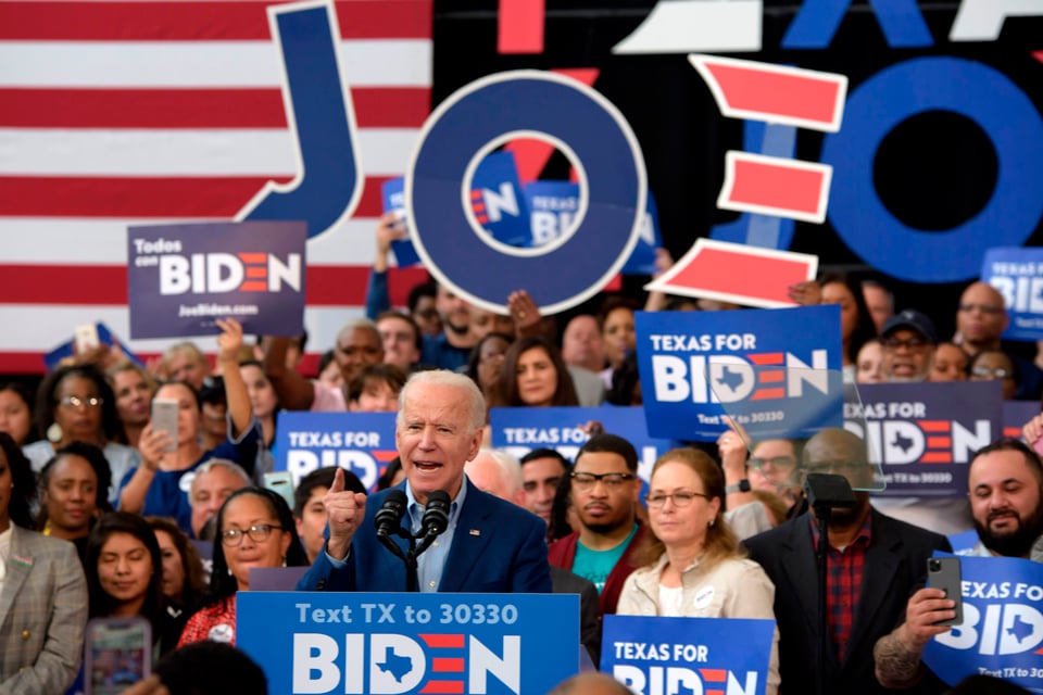 Biden gana las primarias de Texas en el rotundo final del Súper Martes