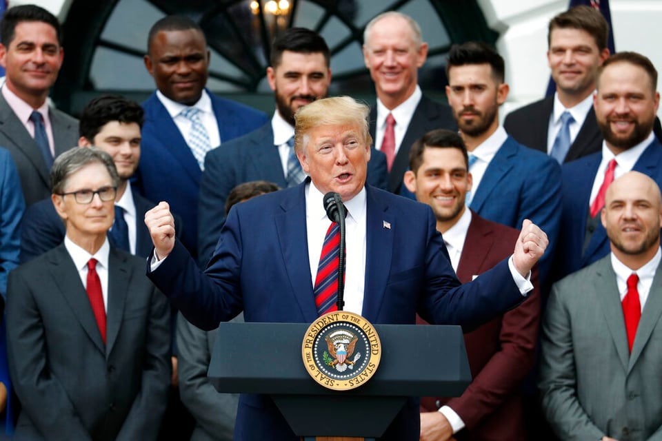 El desplante de jugadores de Medias Rojas a Trump en la Casa Blanca