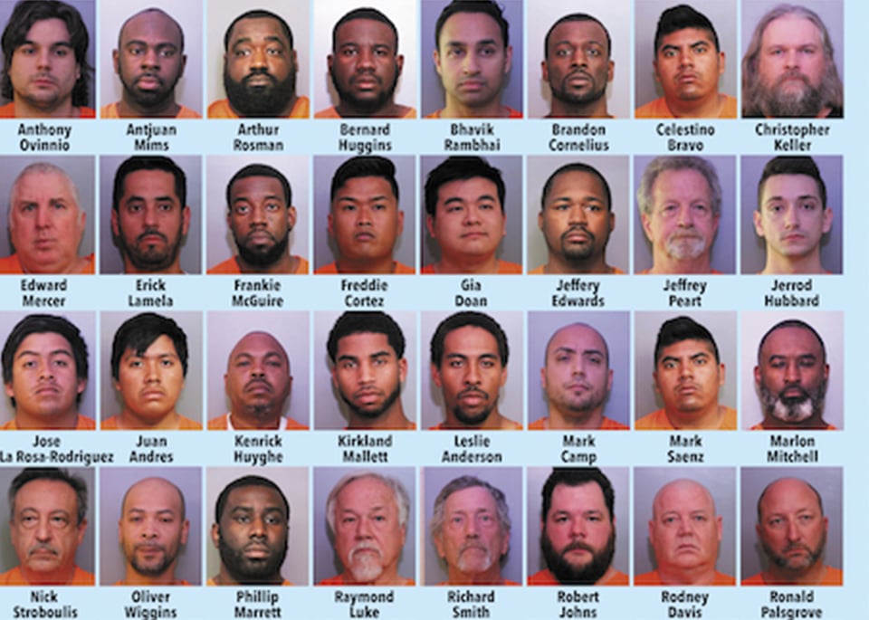 Más de un centenar de detenidos en operativo por tráfico sexual en Florida