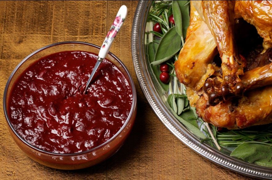cranberry sauce, turkey, meal, dinner, holiday