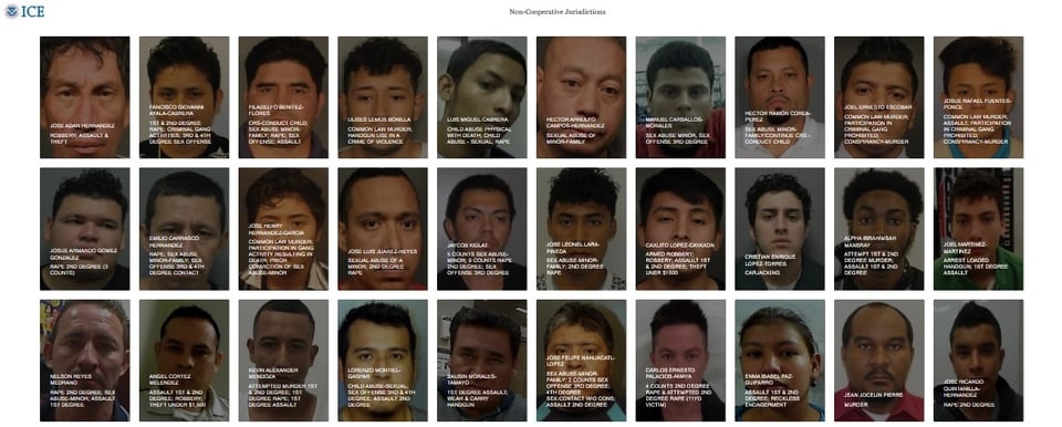 ICE publica fotos de inmigrantes delincuentes que podrían ser liberados en ciudades ‘santuario’ featured image