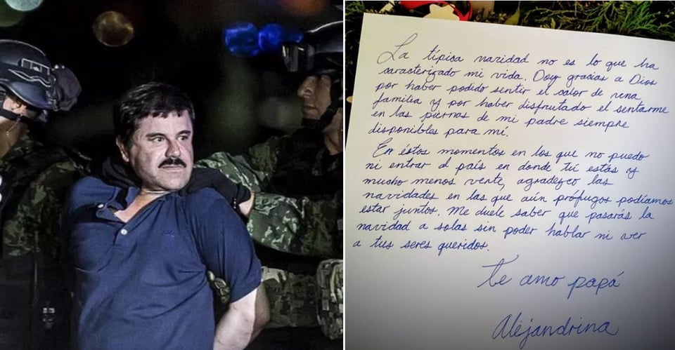 Hija del Chapo Guzmán le dedica emotiva carta navideña (FOTO)
