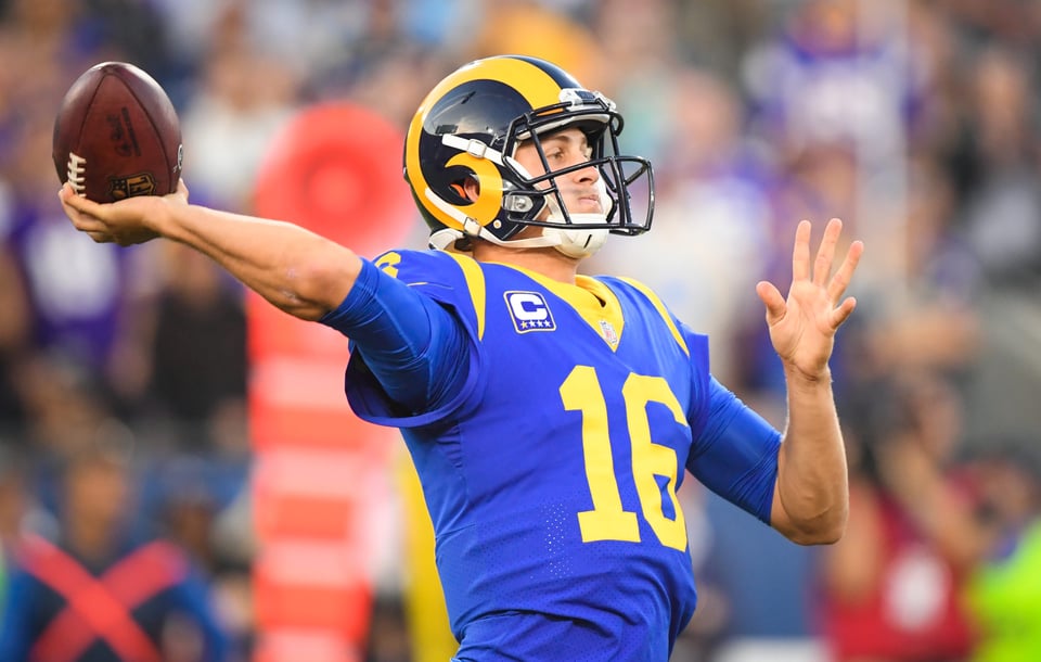 NFL: Un inspirado Jared Goff guía a Los Ángeles Rams para conservar el invicto