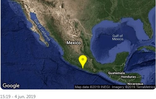 Sismo México 4 junio. Tiembla en Guerrero y se percibe en la capital