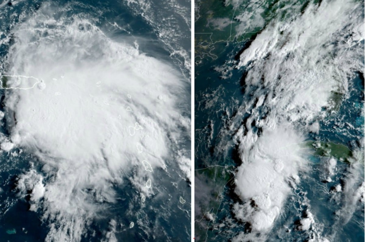 Dos tormentas tropicales amenazan a Estados Unidos al mismo tiempo