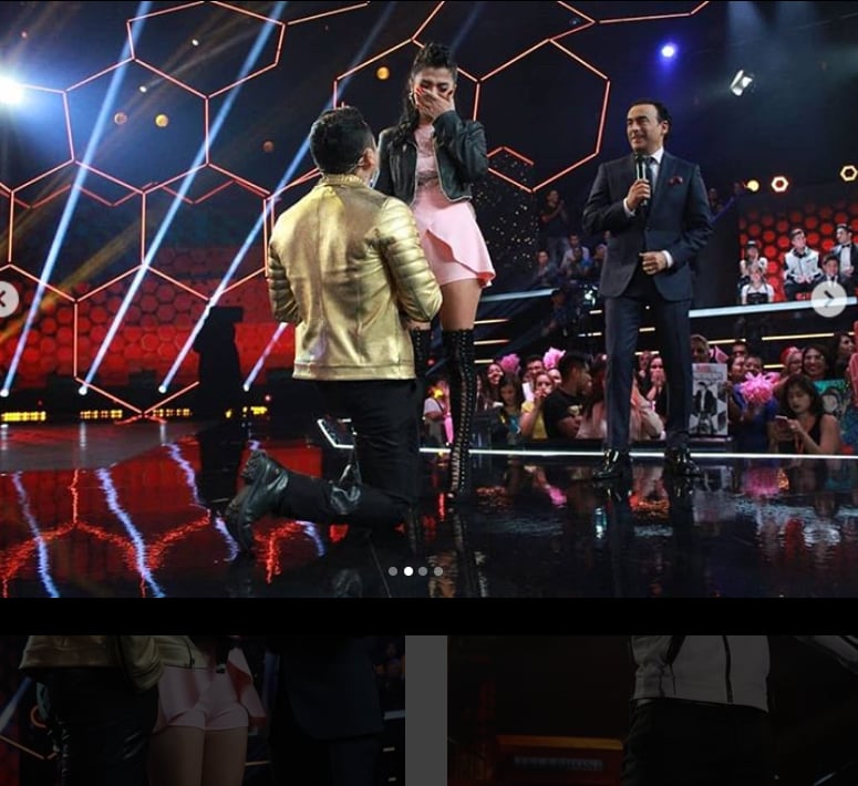 Edwin Luna le pide matrimonio a novia en pleno concierto de La Academia
