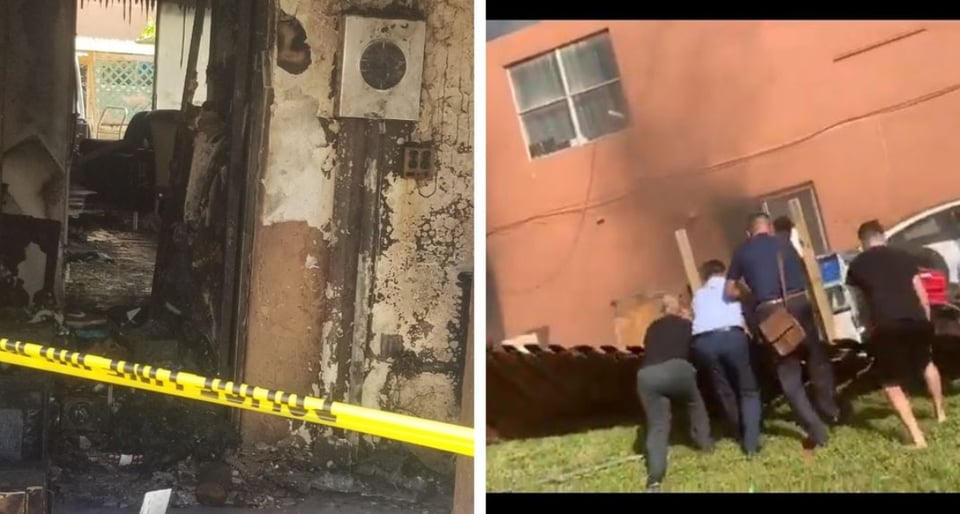 Florida: Incendio devoró casa de hispanos y ocho se quedan en la calle (VIDEO)
