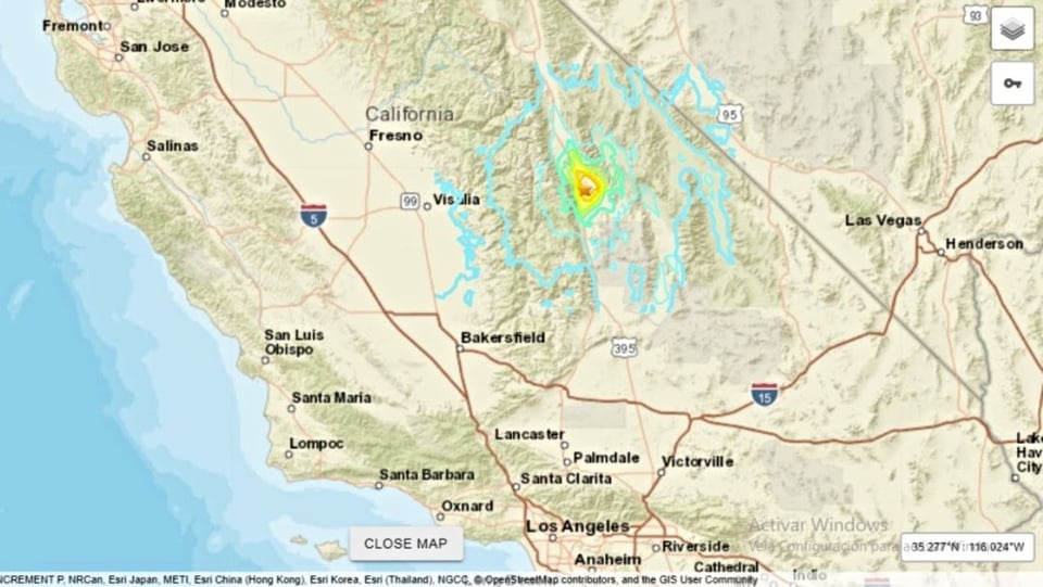 Sismo en California: reportan fuerte temblor de 5.8 seguido de tres réplicas featured image