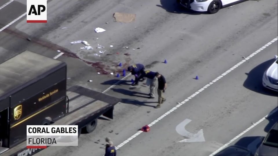 Florida: Al menos 18 policías dispararon contra el camión de UPS en Miami (VIDEO)