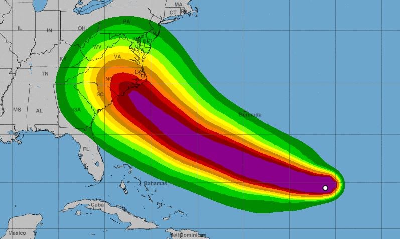 ÚLTIMA HORA: Florence asciende a huracán y amenaza la costa este de EE.UU.