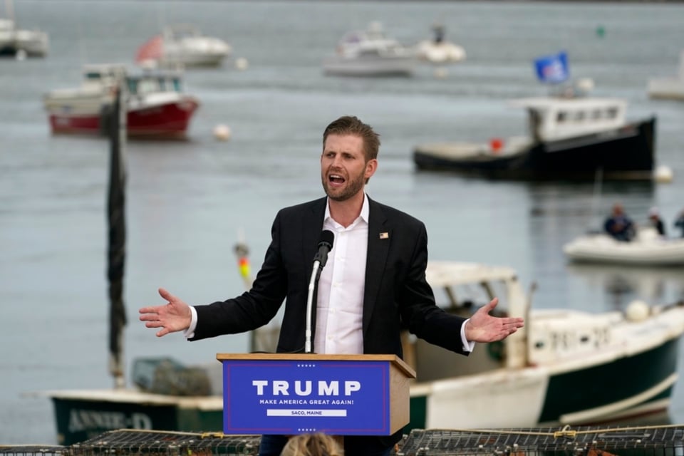 Eric Trump testificará antes de las elecciones por una investigación de fraude