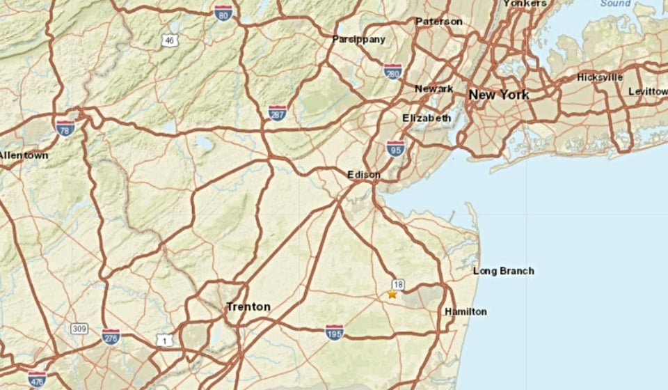 Sismo 3.1 en Nueva Jersey esta madrugada