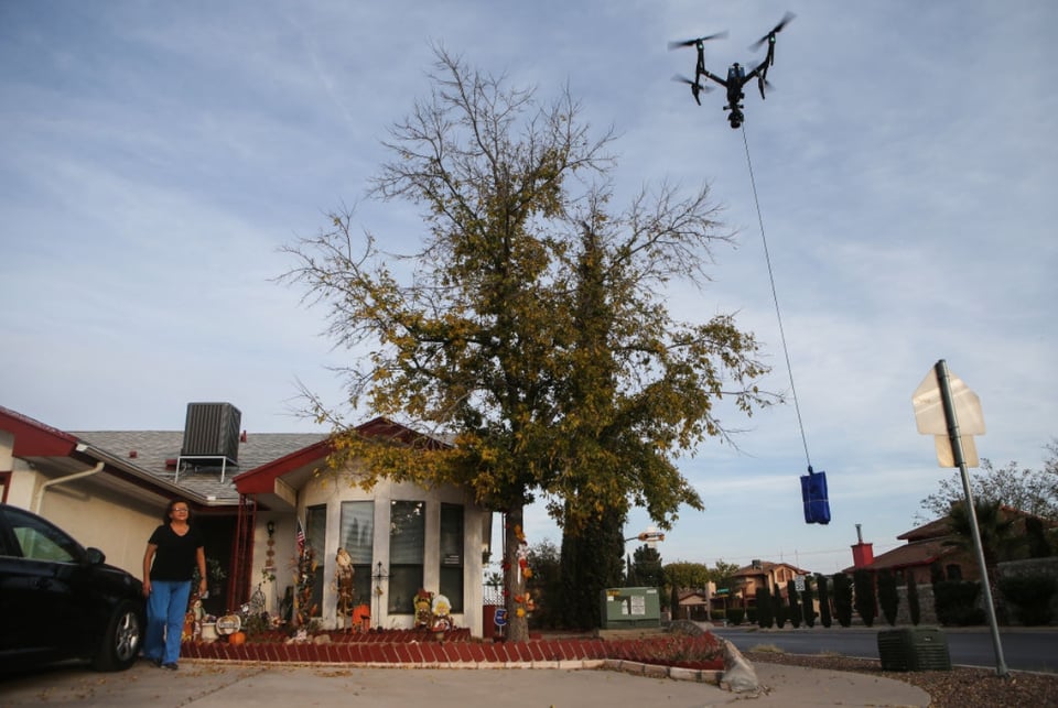 Walmart usa drones para entregar en casa kits de prueba de coronavirus en Texas y Nueva York