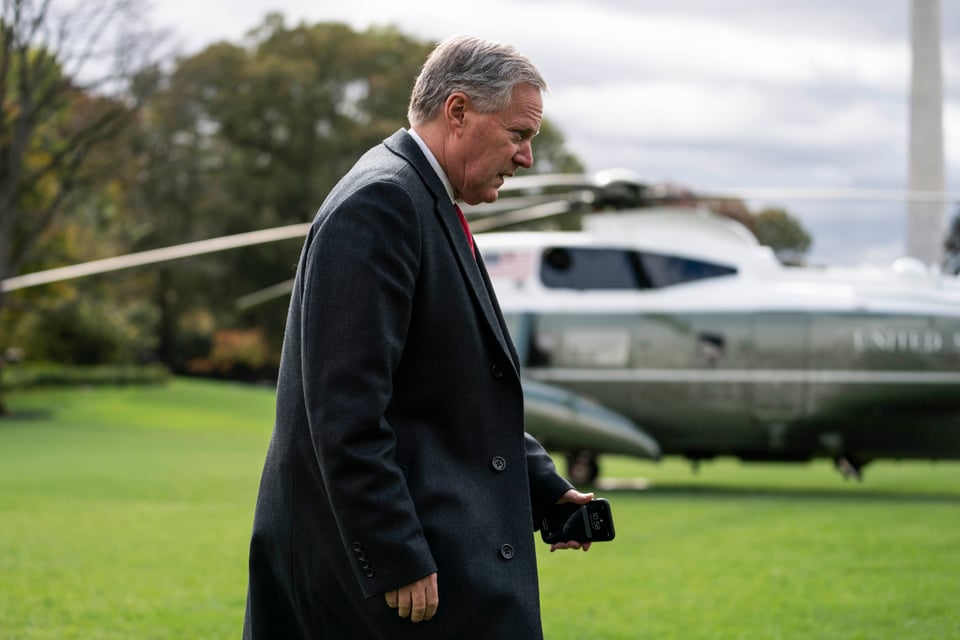 Mark Meadows, jefe de Gabinete de Trump, diagnosticado con COVID-19