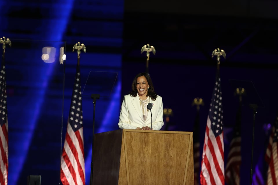 Primer discurso de Kamala Harris como vicepresidenta electa