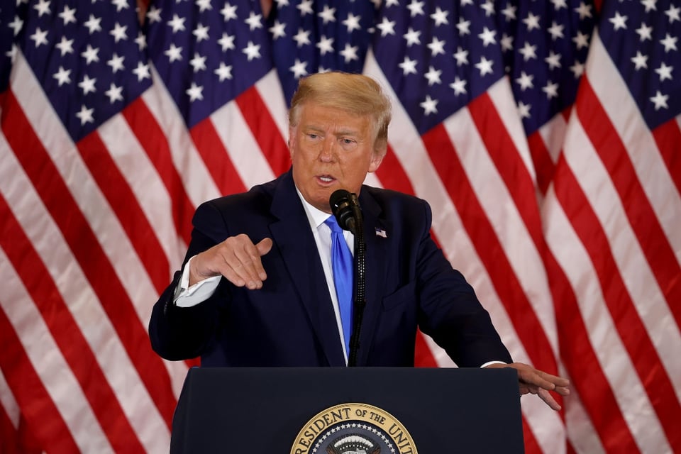 Trump manda mensaje a la Nación en pleno jueves, mientras espera resultado de elecciones
