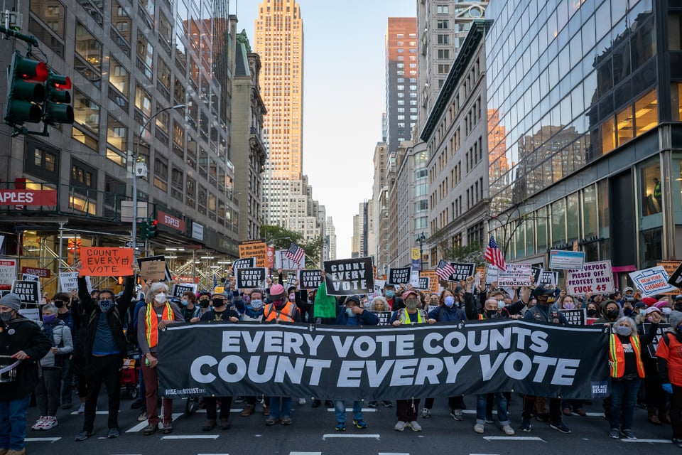 Múltiples protestas a favor y en contra de Trump tras elecciones (VIDEO)