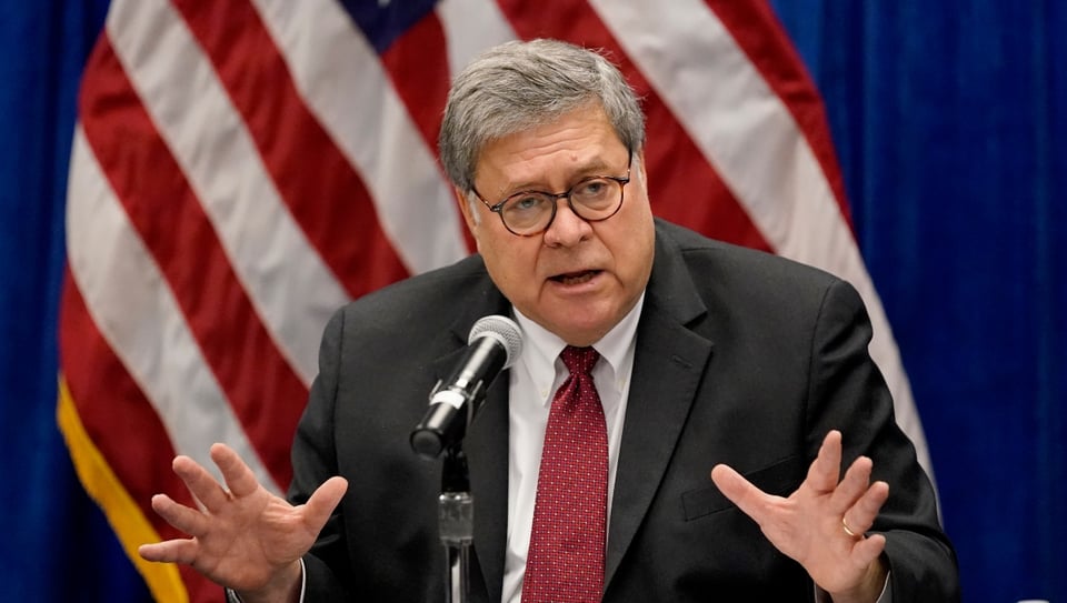 Trump informa que el fiscal general William Barr se va de la Casa Blanca